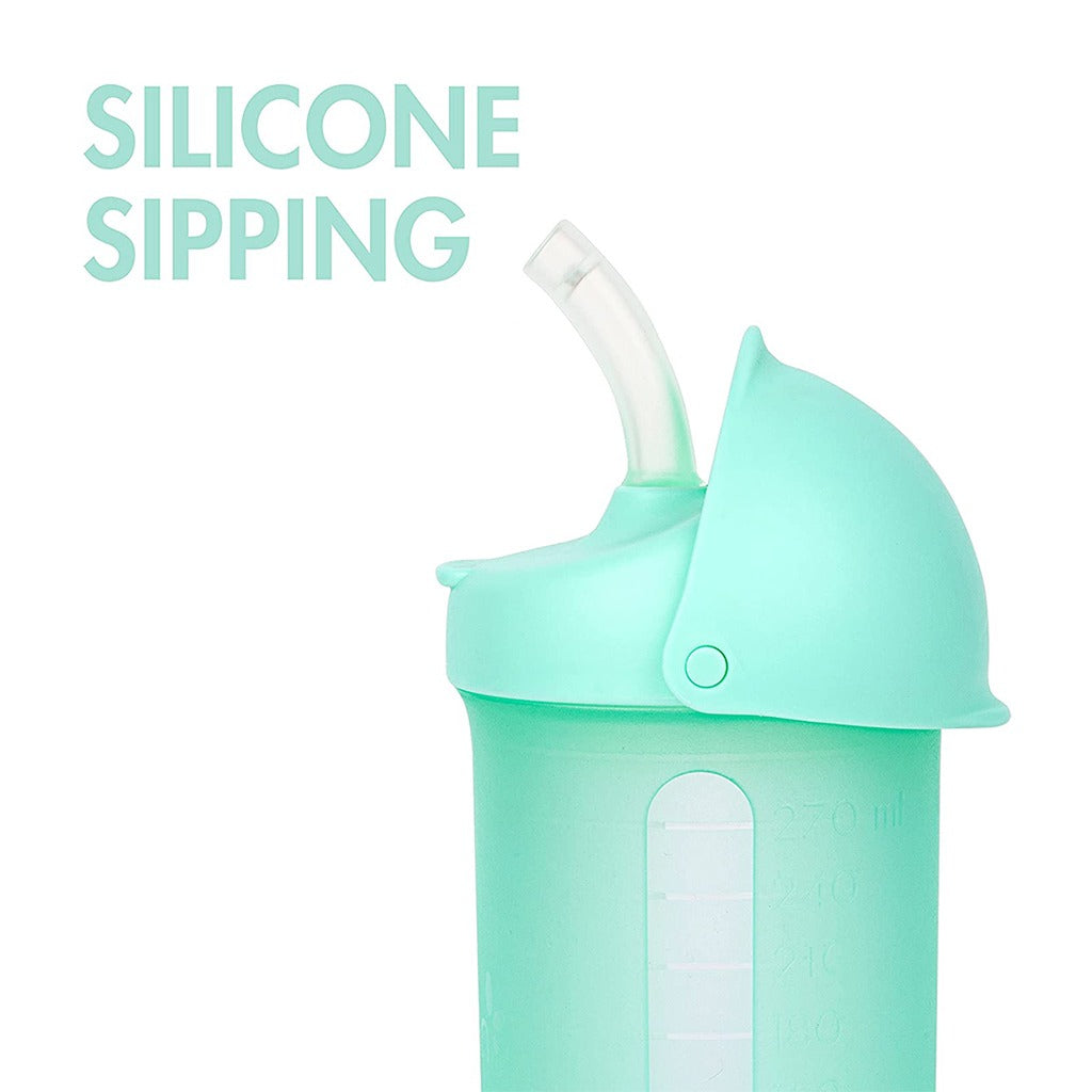 Boon Swig Silicone Straw Bottle For Kids 10 Oz Mint - Easy Pharmacy LLC