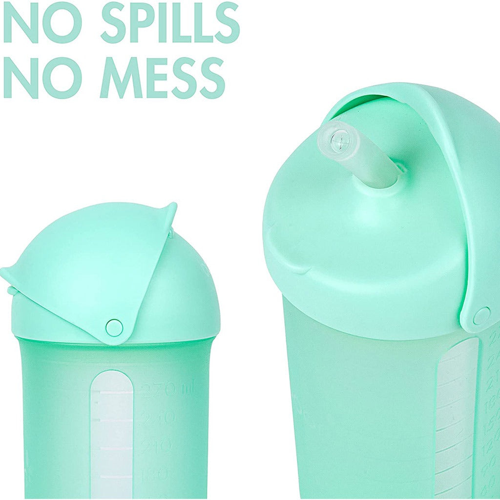 Boon Swig Silicone Straw Bottle For Kids 10 Oz Mint - Easy Pharmacy LLC