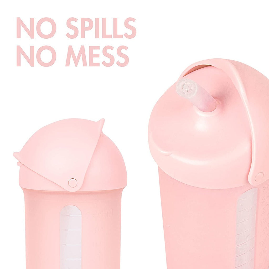 Boon Swig Silicone Straw Bottle For Kids 10 Oz Pink - Easy Pharmacy LLC