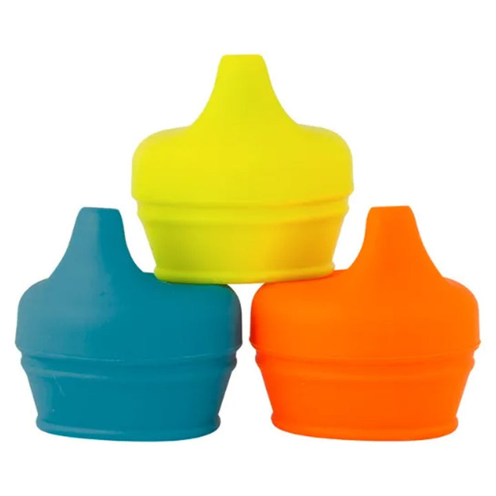 Boon Snug Reusable Stretchy Silicone Spout Cup & Lids For 9+Months Baby Boy, Pack of 3 Lids + 1 Cup - Easy Pharmacy LLC