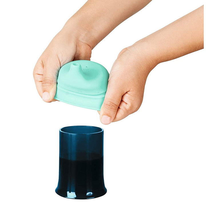 Boon Snug Reusable Stretchy Silicone Spout Cup & Lids For 9+Months Baby Boy, Pack of 3 Lids + 1 Cup - Easy Pharmacy LLC