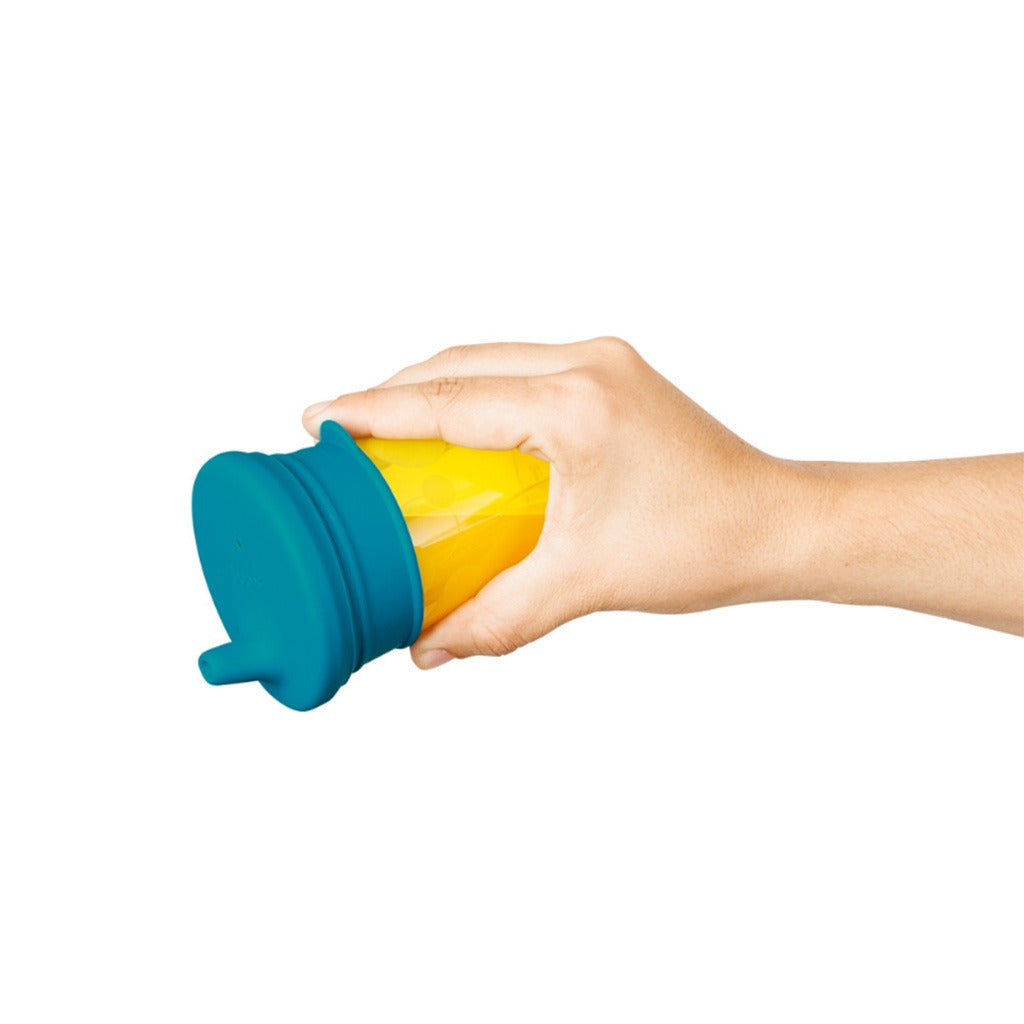 Boon Snug Reusable Stretchy Silicone Spout Cup & Lids For 9+Months Baby Boy, Pack of 3 Lids + 1 Cup - Easy Pharmacy LLC