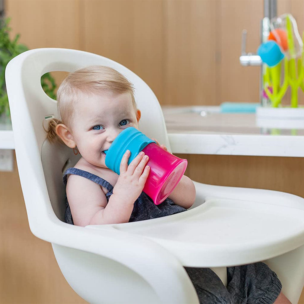 Boon Snug Reusable Stretchy Silicone Spout Cup & Lids For 9+Months Baby Boy, Pack of 3 Lids + 1 Cup - Easy Pharmacy LLC