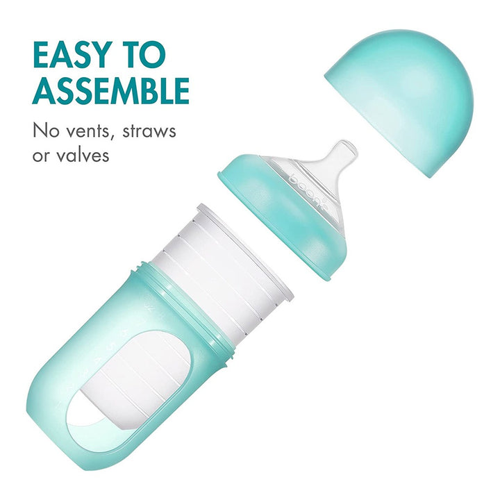 Boon Nursh 3 Months+ Feeding Bottle Blue Multi 236ml, 3's - Easy Pharmacy LLC