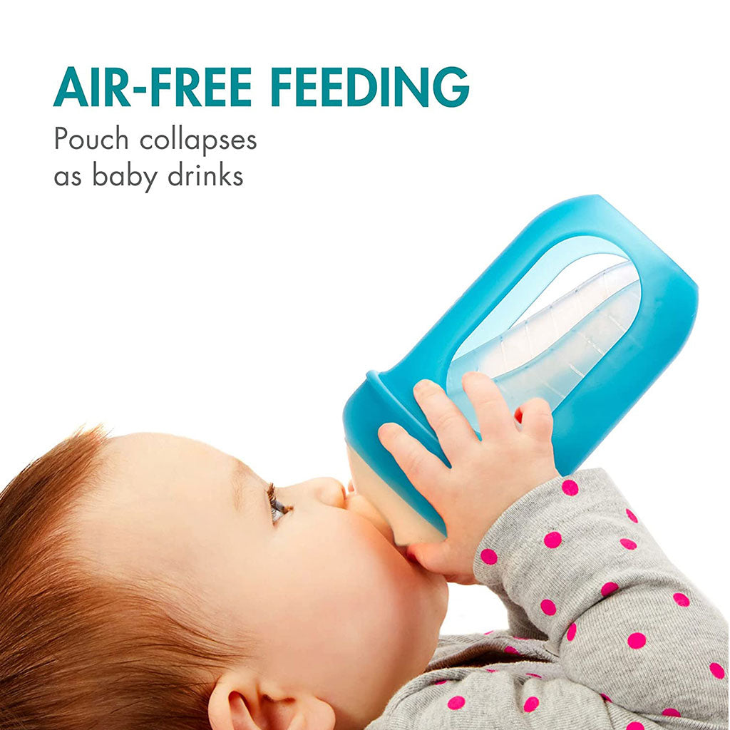 Boon Nursh 3 Months+ Feeding Bottle Blue Multi 236ml, 3's - Easy Pharmacy LLC