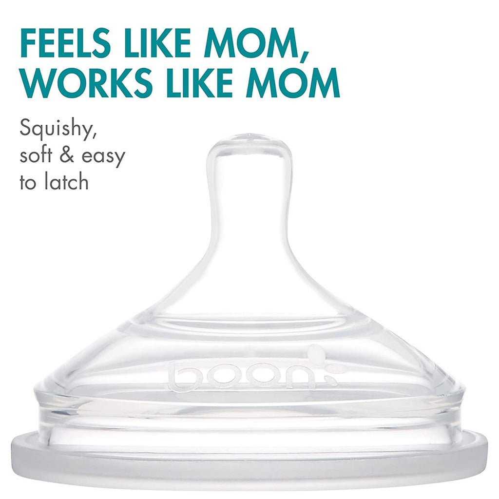 Boon Nursh 3 Months+ Feeding Bottle Blue Multi 236ml, 3's - Easy Pharmacy LLC