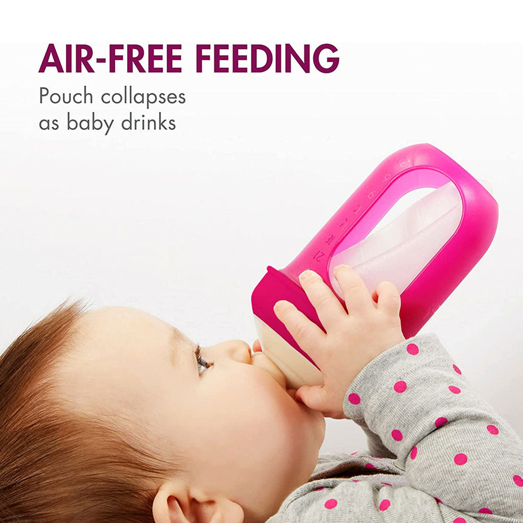 Boon Nursh 3 Months+ Feeding Bottle Pink Multi 236ml, 3's - Easy Pharmacy LLC