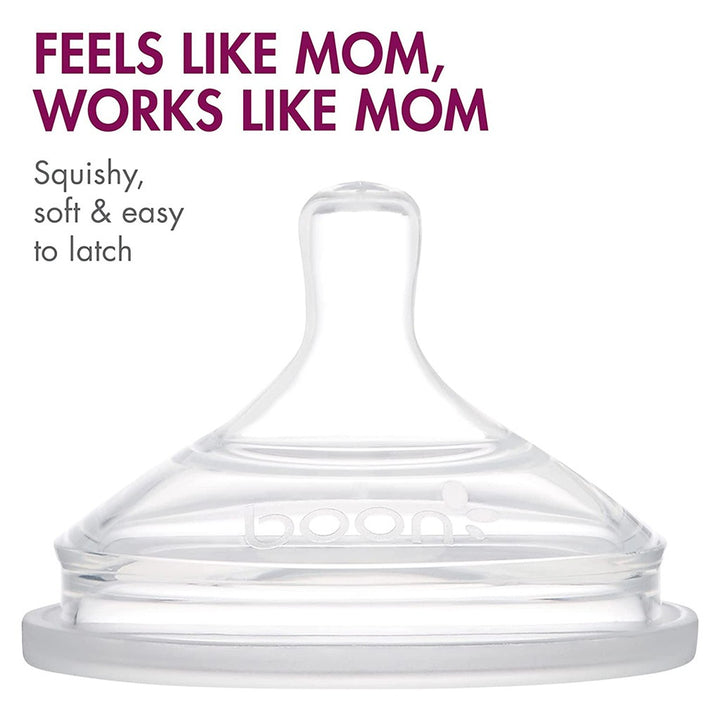 Boon Nursh 3 Months+ Feeding Bottle Pink Multi 236ml, 3's - Easy Pharmacy LLC