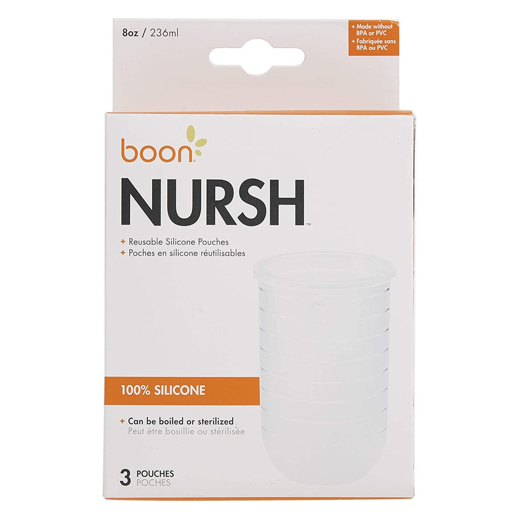 Boon Nursh Silicone Baby Bottle Pouch 236ml, 3's - Easy Pharmacy LLC