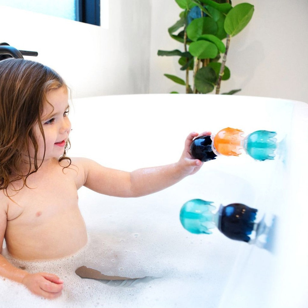 Boon Jellies Suction Cup Coral Yellow Bath Toys, 9 Pieces set For 12 Months+ - Easy Pharmacy LLC