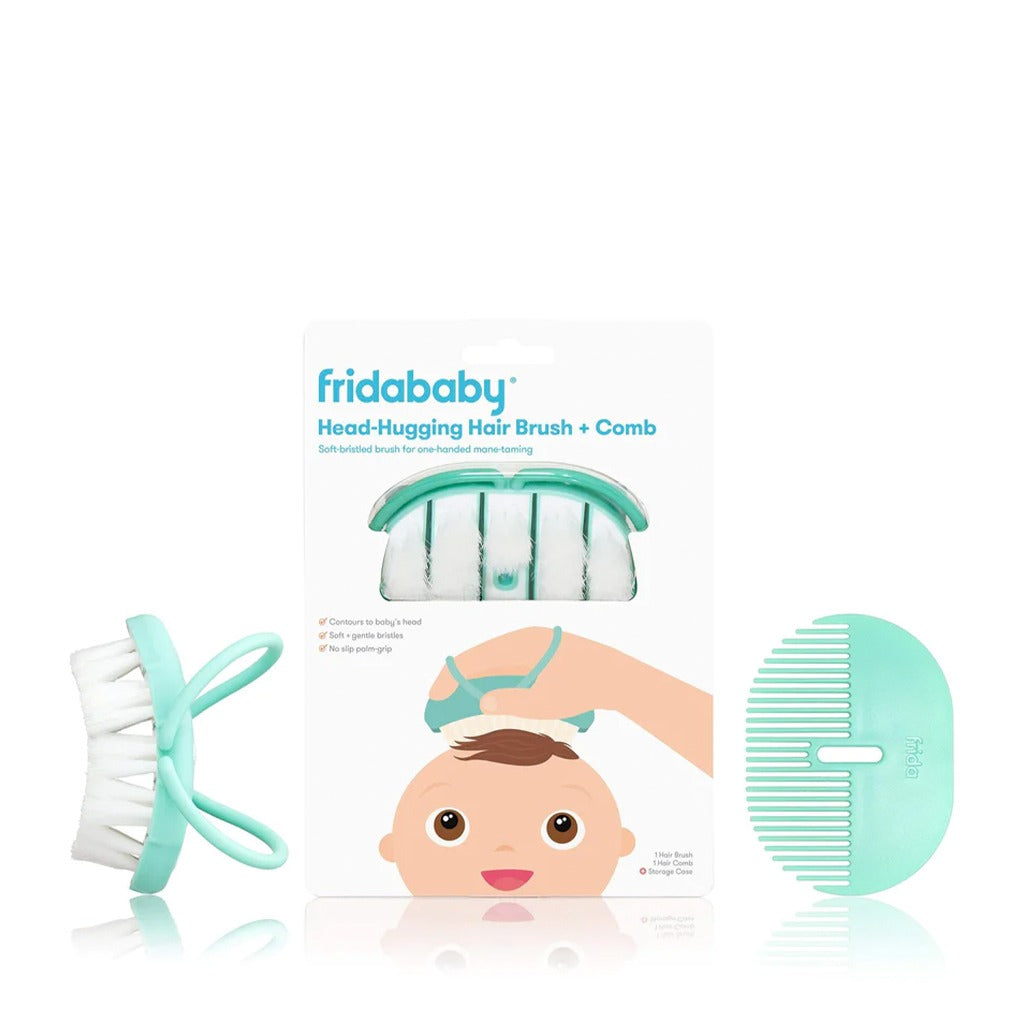 FridaBaby Infant Head-Hugging Hairbrush + Styling Comb Set For Babies - Easy Pharmacy LLC
