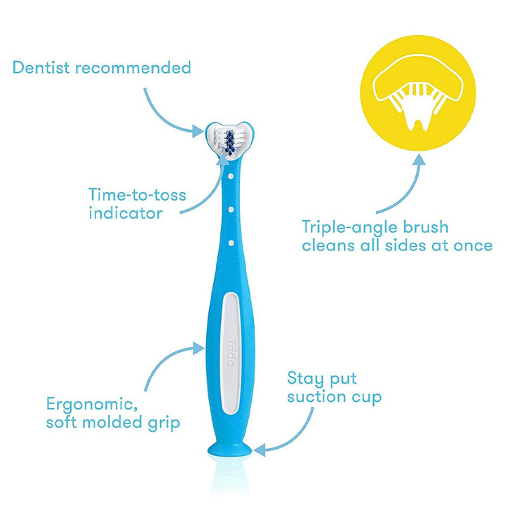 FridaBaby Triple-Angle Toothhugger Training Toothbrush Blue For Toddlers - Easy Pharmacy LLC