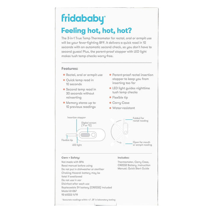 FridaBaby 3-In-1 True Temp Thermometer For Babies And Kids - Easy Pharmacy LLC