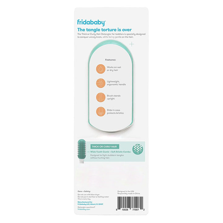 FridaBaby Thick Or Curly Hair Detangler Baby Hair Brush, Pack of 1's - Easy Pharmacy LLC