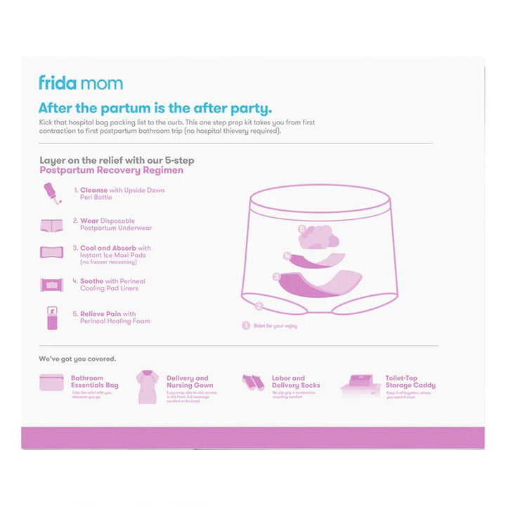 FridaMom Labor & Delivery + Postpartum Recovery Hospital Kit - 15 Piece Gift Set - Easy Pharmacy LLC
