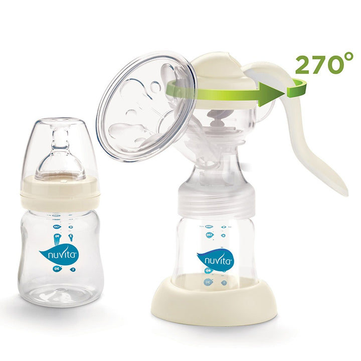 Nuvita Manual Breast Pump With Swivel Handle Materno Twist 1215 - Easy Pharmacy LLC