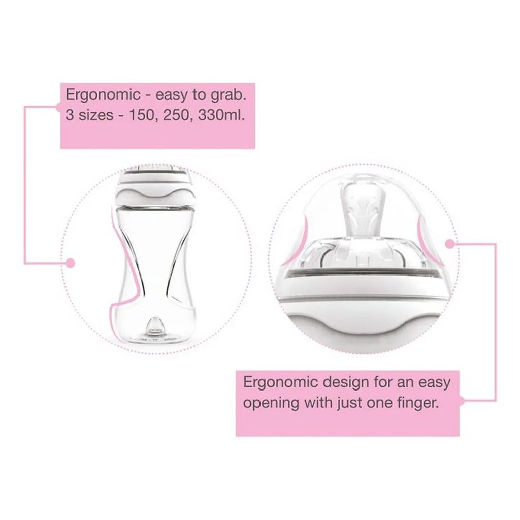 Nuvita Mimic Collection Anti-Colic Baby Feeding Bottle - Assorted 250ml - Easy Pharmacy LLC