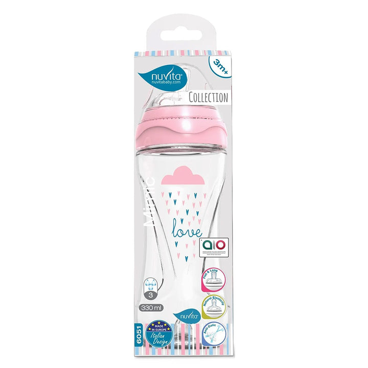 Nuvita Mimic Collection Anti-Colic Baby Feeding Bottle - Assorted 330ml - Easy Pharmacy LLC