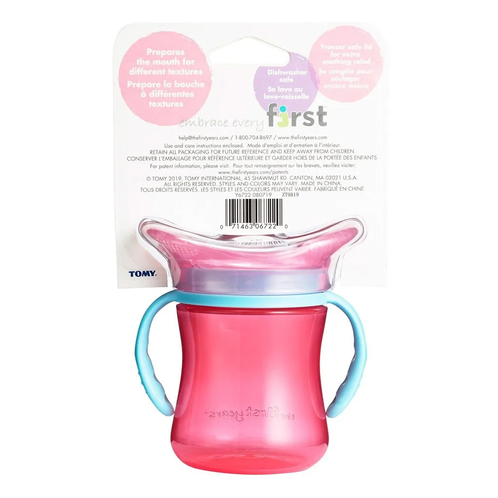 The First Years Teethe-Around Spill Proof Teething Trainer Cup With Spout Cover For 6+ Months 207ml, Assorted, Pack of 1's - Easy Pharmacy LLC