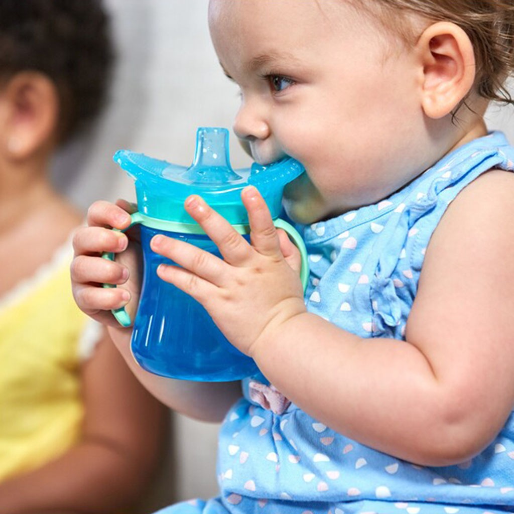 The First Years Teethe-Around Spill Proof Teething Trainer Cup With Spout Cover For 6+ Months 207ml, Assorted, Pack of 1's - Easy Pharmacy LLC