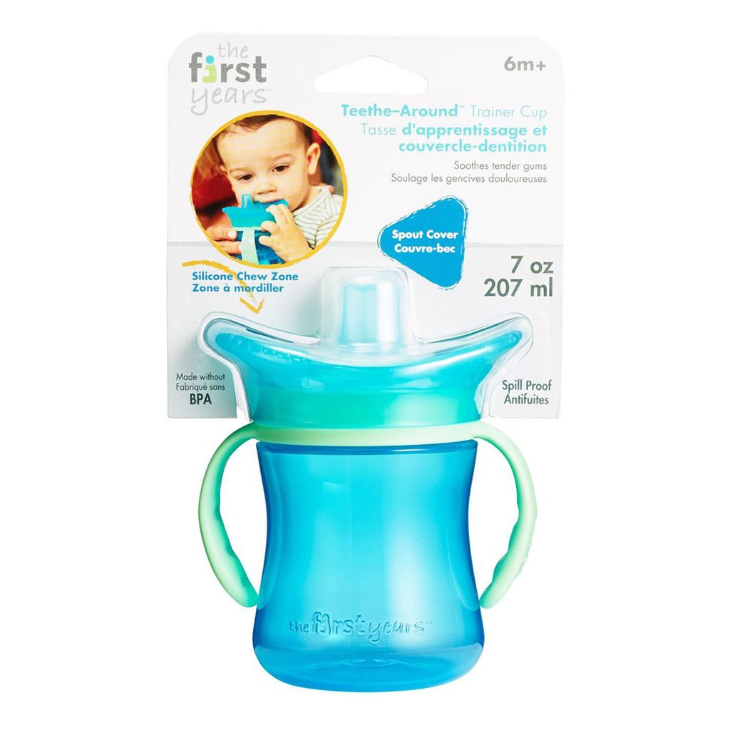 The First Years Teethe-Around Spill Proof Teething Trainer Cup With Spout Cover For 6+ Months 207ml, Assorted, Pack of 1's - Easy Pharmacy LLC