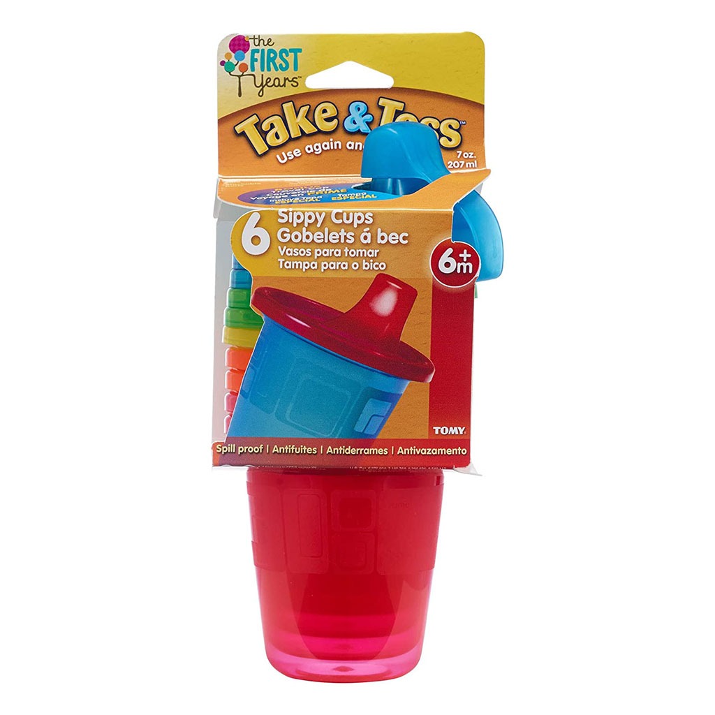 The First Years Take & Toss Spill-Proof Sippy Cups For 6+ Months 207ml, Pack of 6's - Easy Pharmacy LLC