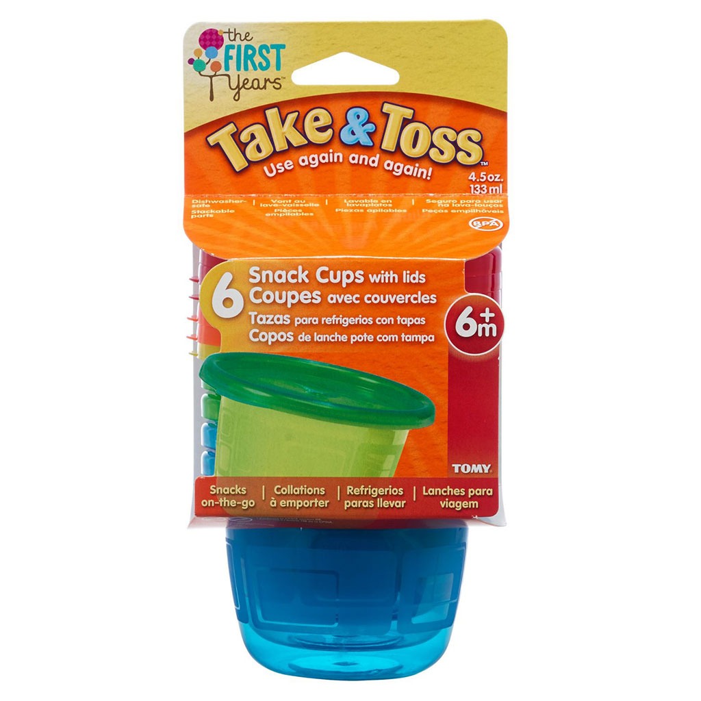 The First Years Take & Toss 4.5Oz Snack Cups With Lids For 6 Months+ Baby, Pack of 6's - Easy Pharmacy LLC