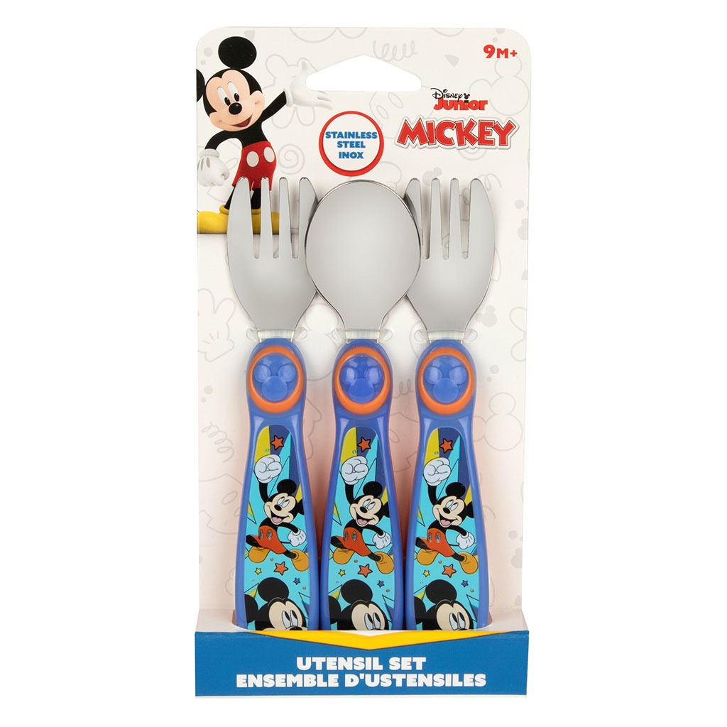 The First Years Disney Junior Mickey Sculpted Flatware Set -Assorted colors, Pack of 3's - Easy Pharmacy LLC