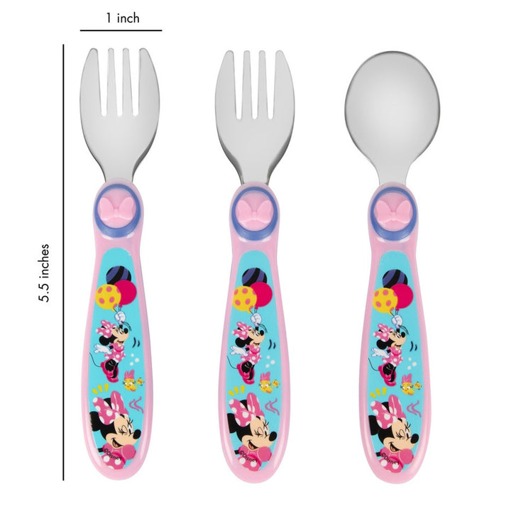 The First Years Disney Junior Minnie Sculpted Flatware Set, Pack of 3's - Easy Pharmacy LLC