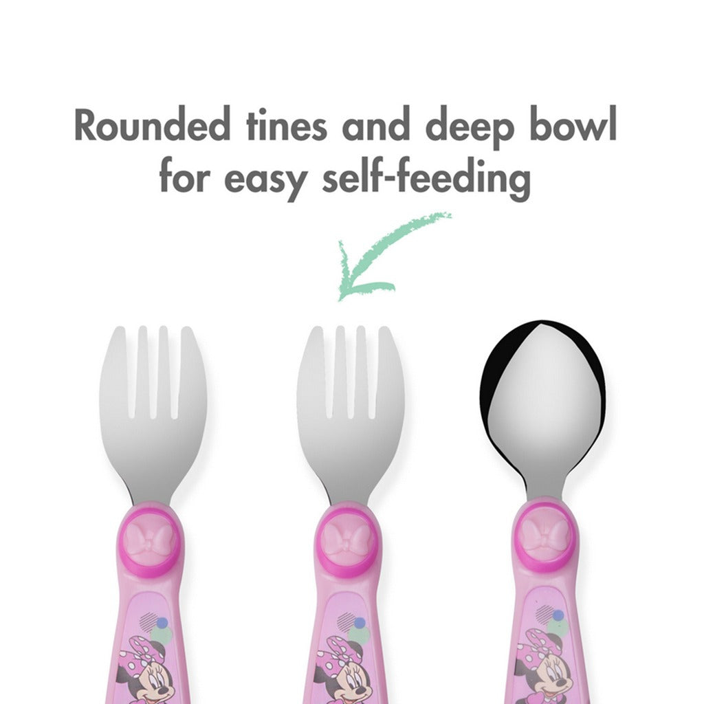 The First Years Disney Junior Minnie Sculpted Flatware Set, Pack of 3's - Easy Pharmacy LLC