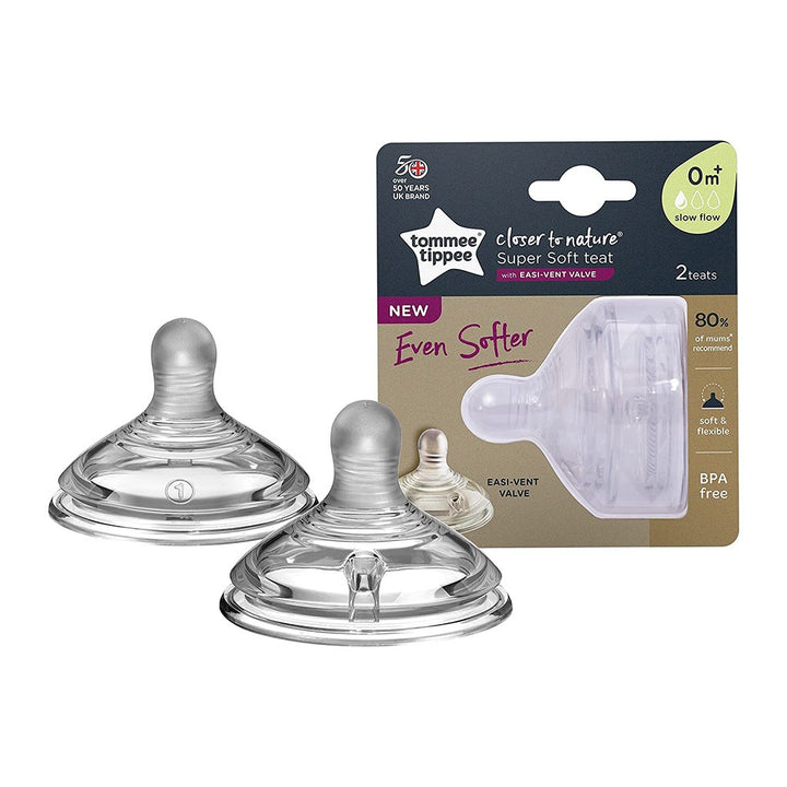 Tommee Tippee Closer To Nature Slow Flow Anti-Colic Bottle Teats-2 Pieces - Easy Pharmacy LLC