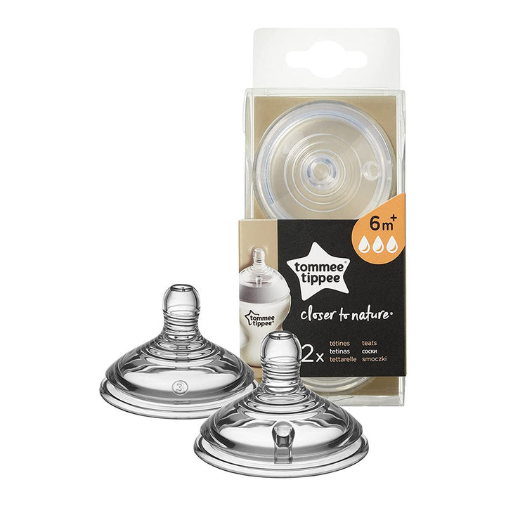 Tommee Tippee Closer To Nature Fast Flow Anti-Colic Bottle Teats-2 Pieces - Easy Pharmacy LLC
