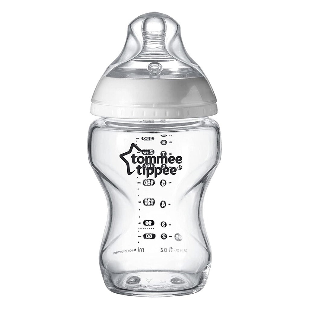 Tommee Tippee Closer To Nature Glass Feeding Bottle For 0 Months+ Babies 250ml - Easy Pharmacy LLC