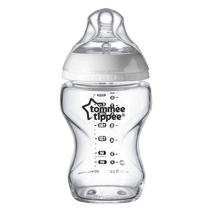 Tommee Tippee Closer To Nature Glass Feeding Bottle For 0 Months+ Babies 250ml - Easy Pharmacy LLC