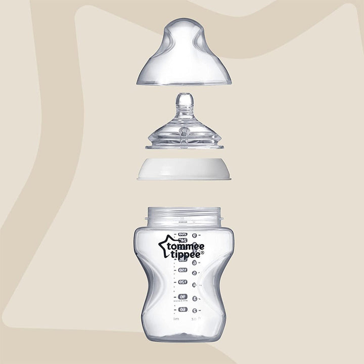 Tommee Tippee Closer To Nature Glass Feeding Bottle For 0 Months+ Babies 250ml - Easy Pharmacy LLC