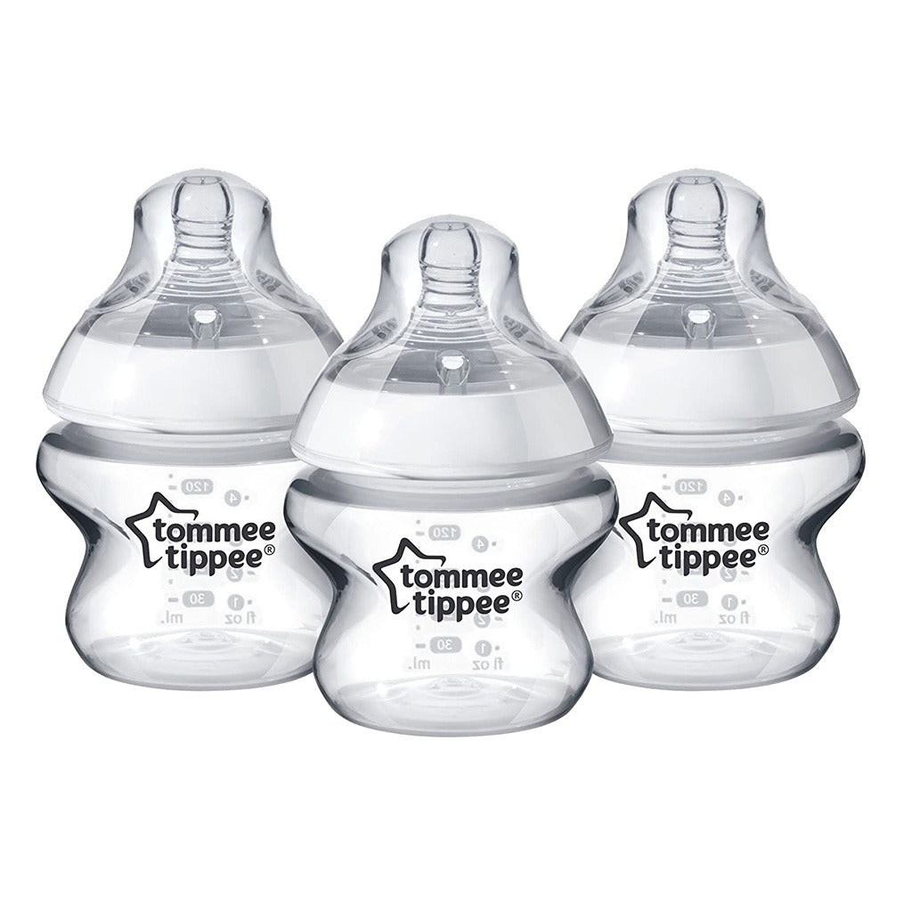 Tommee Tippee Closer To Nature Baby Feeding Bottle For 0 Months+ Babies 150ml-Pack Of 3 - Easy Pharmacy LLC