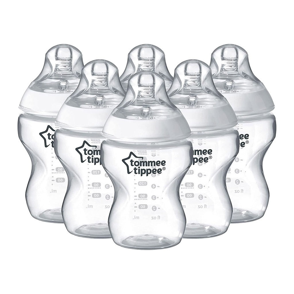Tommee Tippee Closer To Nature Baby Feeding Bottle For 0 Months+ Babies 260ml-Pack Of 6 - Easy Pharmacy LLC