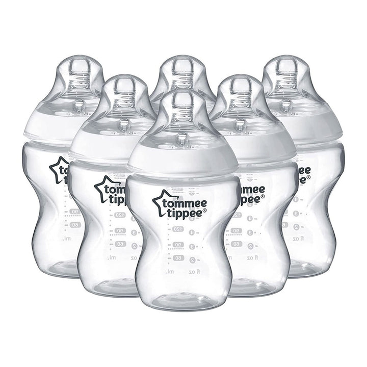 Tommee Tippee Closer To Nature Baby Feeding Bottle For 0 Months+ Babies 260ml-Pack Of 6 - Easy Pharmacy LLC