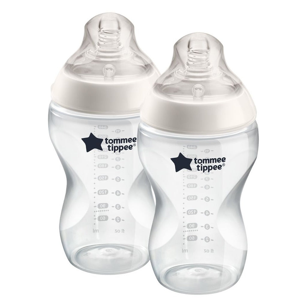 Tommee Tippee Closer To Nature Feeding Bottle Clear 340ml-Pack Of 2 - Easy Pharmacy LLC
