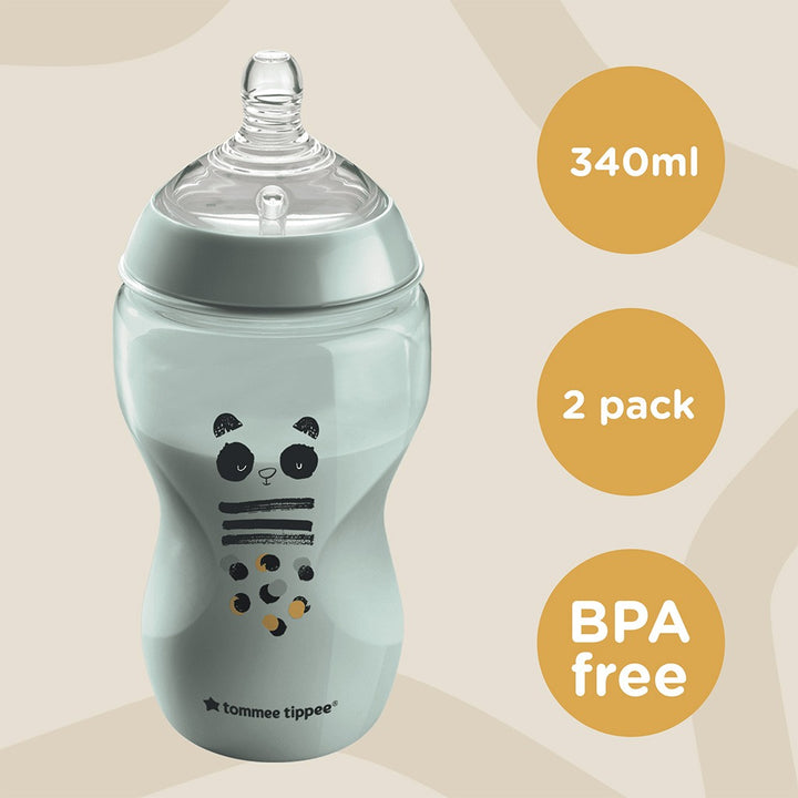 Tommee Tippee Closer To Nature Feeding Bottle Boy 340ml-Pack Of 2 - Easy Pharmacy LLC