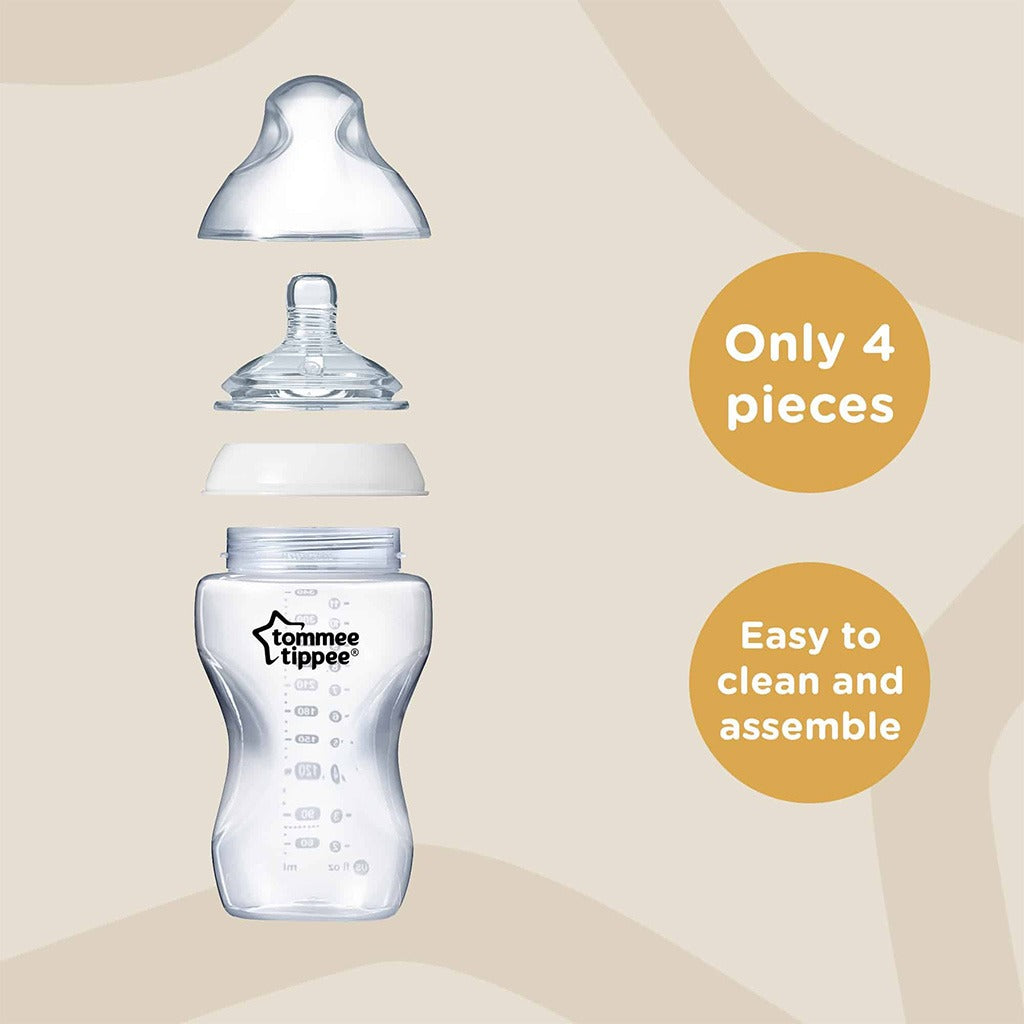 Tommee Tippee Closer To Nature Feeding Bottle Boy 340ml-Pack Of 2 - Easy Pharmacy LLC