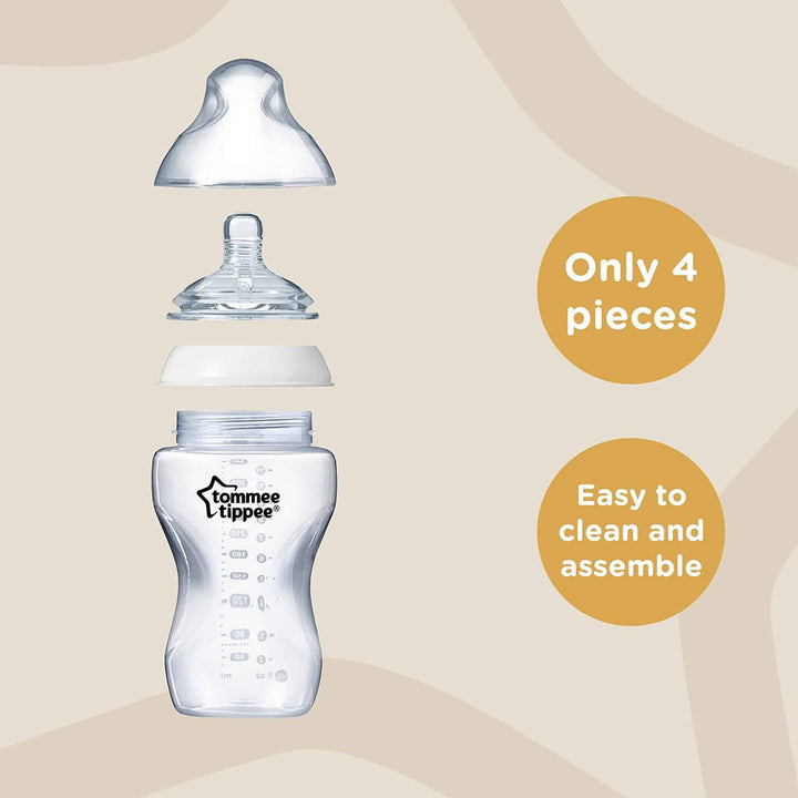 Tommee Tippee Closer To Nature Feeding Bottle Boy 340ml-Pack Of 2 - Easy Pharmacy LLC