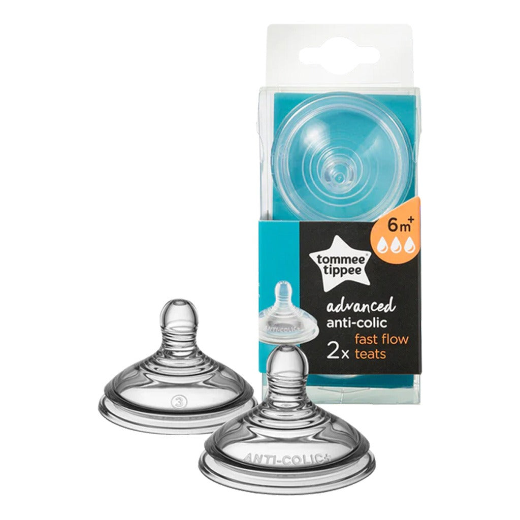 Tommee Tippee Advanced Fast Flow Anti-Colic Teats For 6+Months, Pack of 2's - Easy Pharmacy LLC