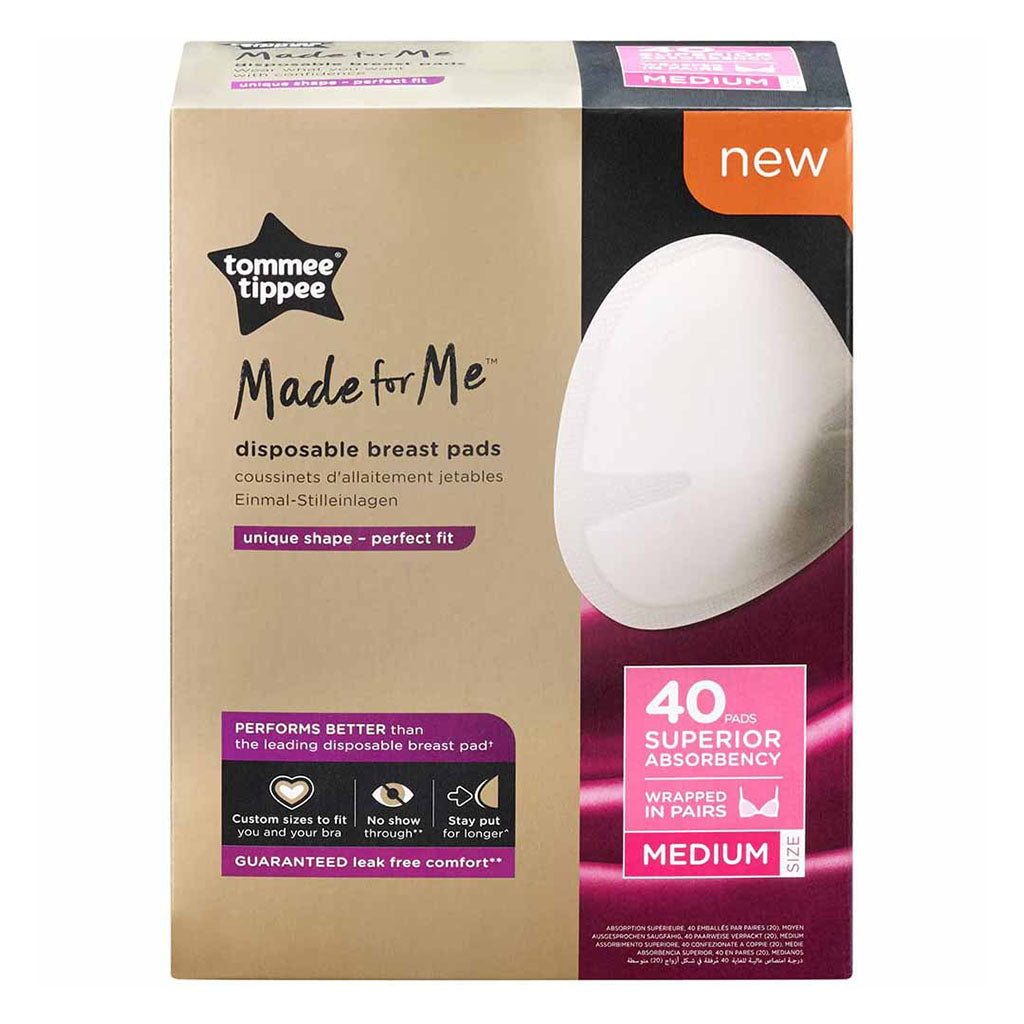 Tommee Tippee Made For Me Disposable Daily Absorbent Breast Pads - Medium, Pack of 40's - Easy Pharmacy LLC