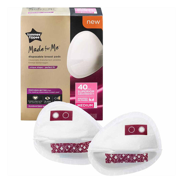 Tommee Tippee Made For Me Disposable Daily Absorbent Breast Pads - Medium, Pack of 40's - Easy Pharmacy LLC