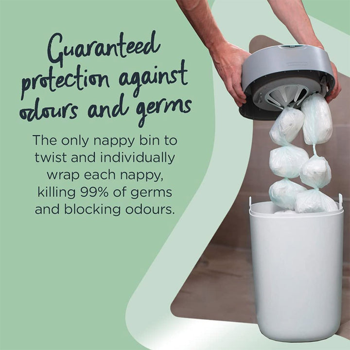 Tommee Tippee Twist And Click Advanced Nappy Disposal Bin-White - Easy Pharmacy LLC