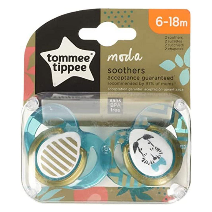 Tommee Tippee MODA Orthodontic Soother For 6-18 Months Baby Boy-Pack Of 2 - Easy Pharmacy LLC