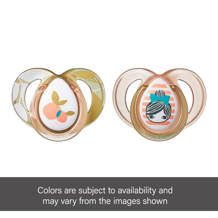 Tommee Tippee MODA Orthodontic Soother For 6-18 Months Baby Girl-Pack Of 2 - Easy Pharmacy LLC