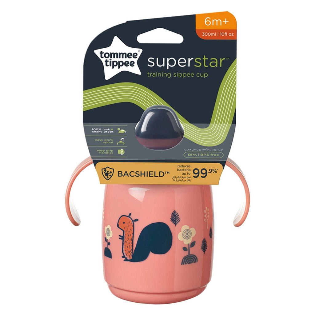 Tommee Tippee Babies Superstar Sippee weaning Cup For 6 Months+ Babies-Pink 300ml - Easy Pharmacy LLC