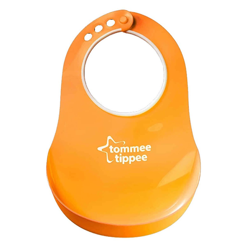 Tommee Tippee Essentials Basics Comfi Neck Bib Orange For 6 Months+ Babies - Easy Pharmacy LLC